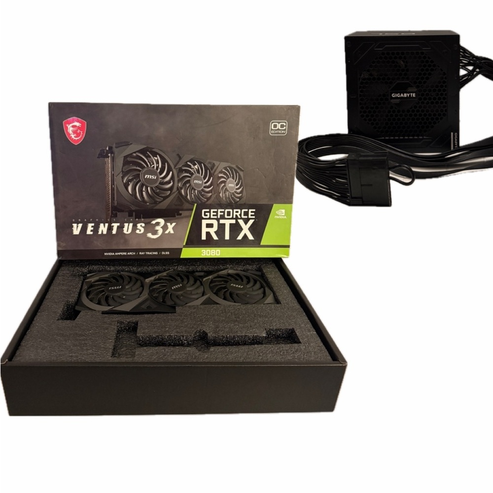 MSI GeForce RTX™3080 VENTUS 3X10G OC Graphics Card/Gigabyte P750GM+Power‎ Supply